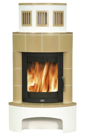 Печь-камин ABX Normandie (угловая), калифорния голд в Абакане